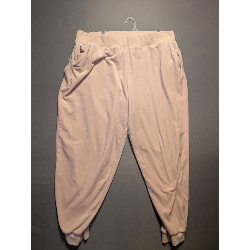 Banana Republic Lounge Joggers Pants Womens 2XL Pink Fleece Lined Tapered Leg
